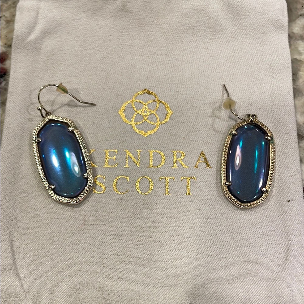 Kendra Scott Blue Silver Earrings
